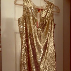Tory Burch Gold Sequin Dress with tags 6